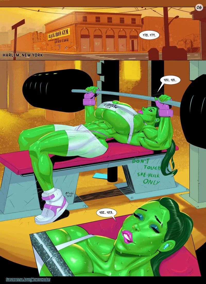 She-Hulk pumping iron [MeinFischerArt] cover