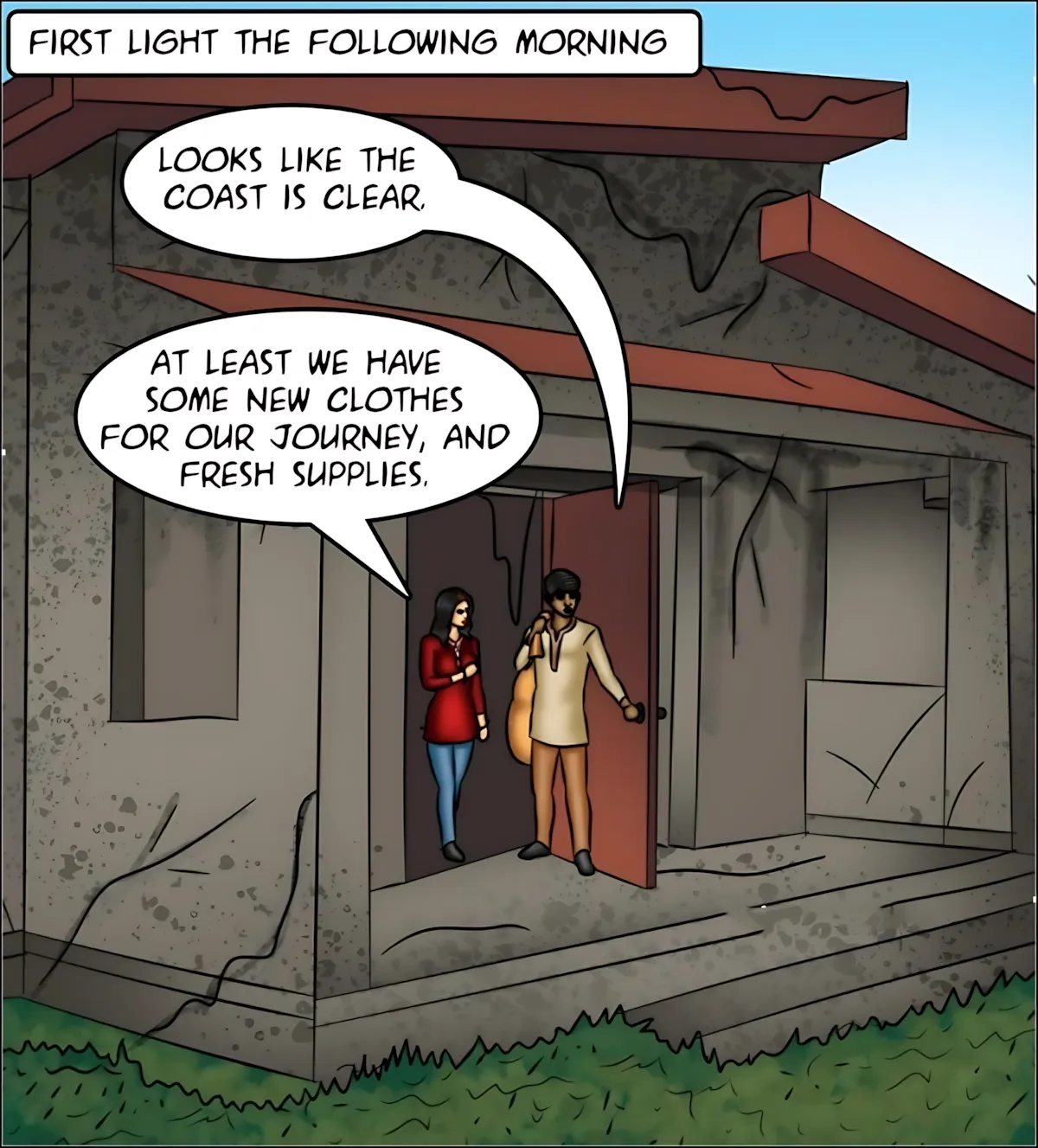 Savita Bhabhi 141-153 [Kirtu], Savita Bhabhi Episode 151 - The Last Woman on Earth, page 102 of 140