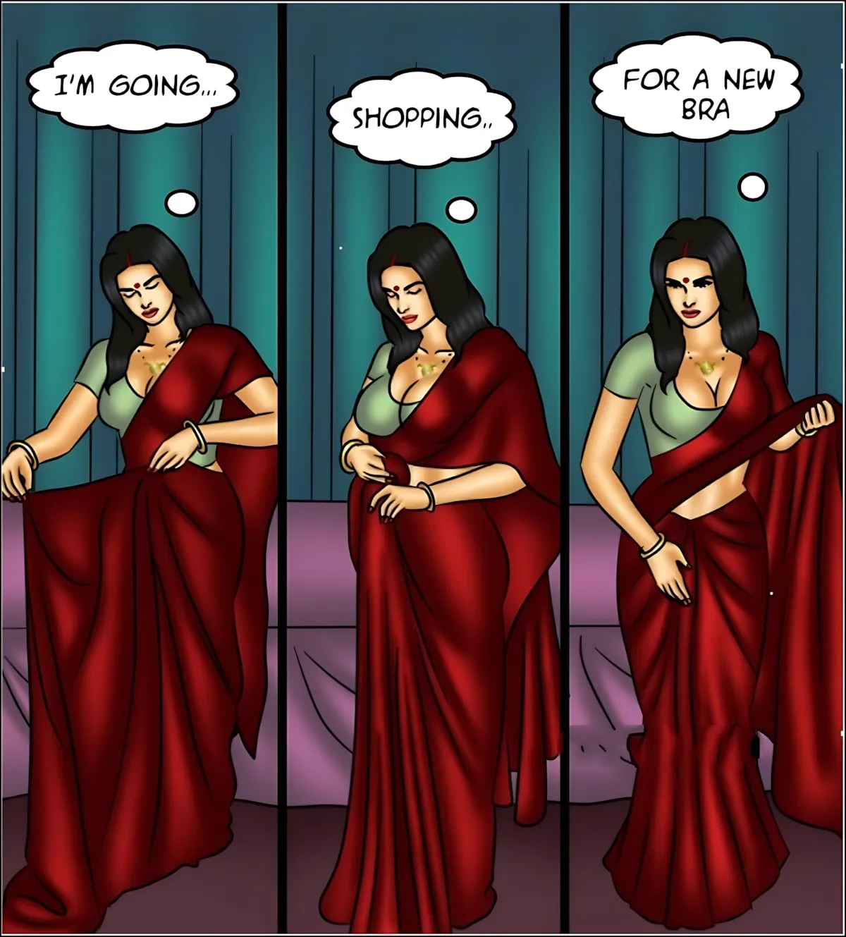 Savita Bhabhi 141-153 [Kirtu], Savita Bhabhi Episode 150 - Vamika's Secret, page 29 of 129