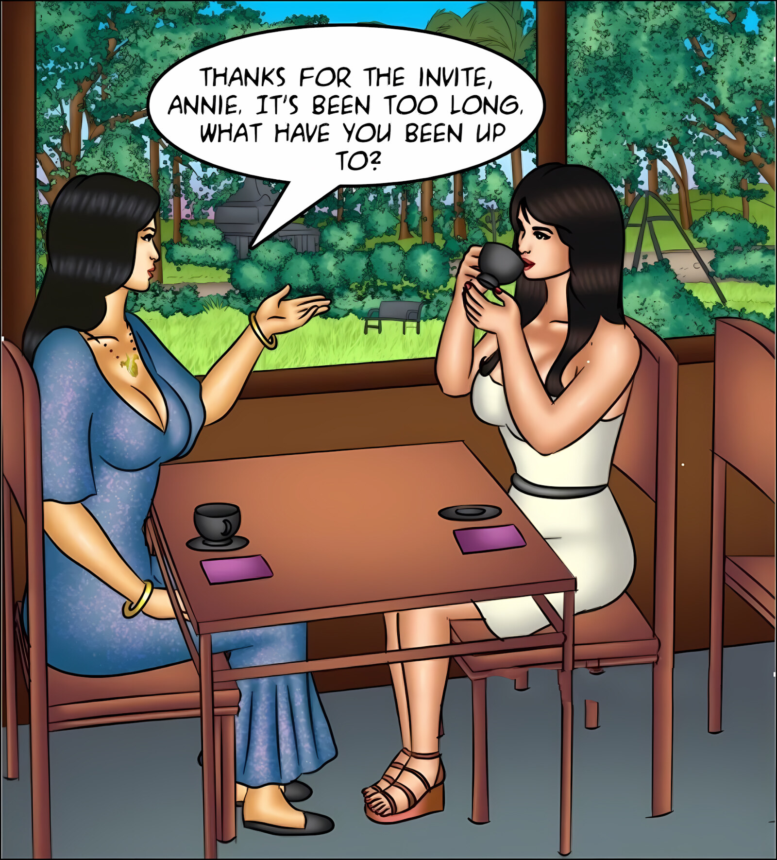 Savita Bhabhi 141-153 [Kirtu], Savita Bhabhi 146 - The Other Shoe Drops, page 2 of 142