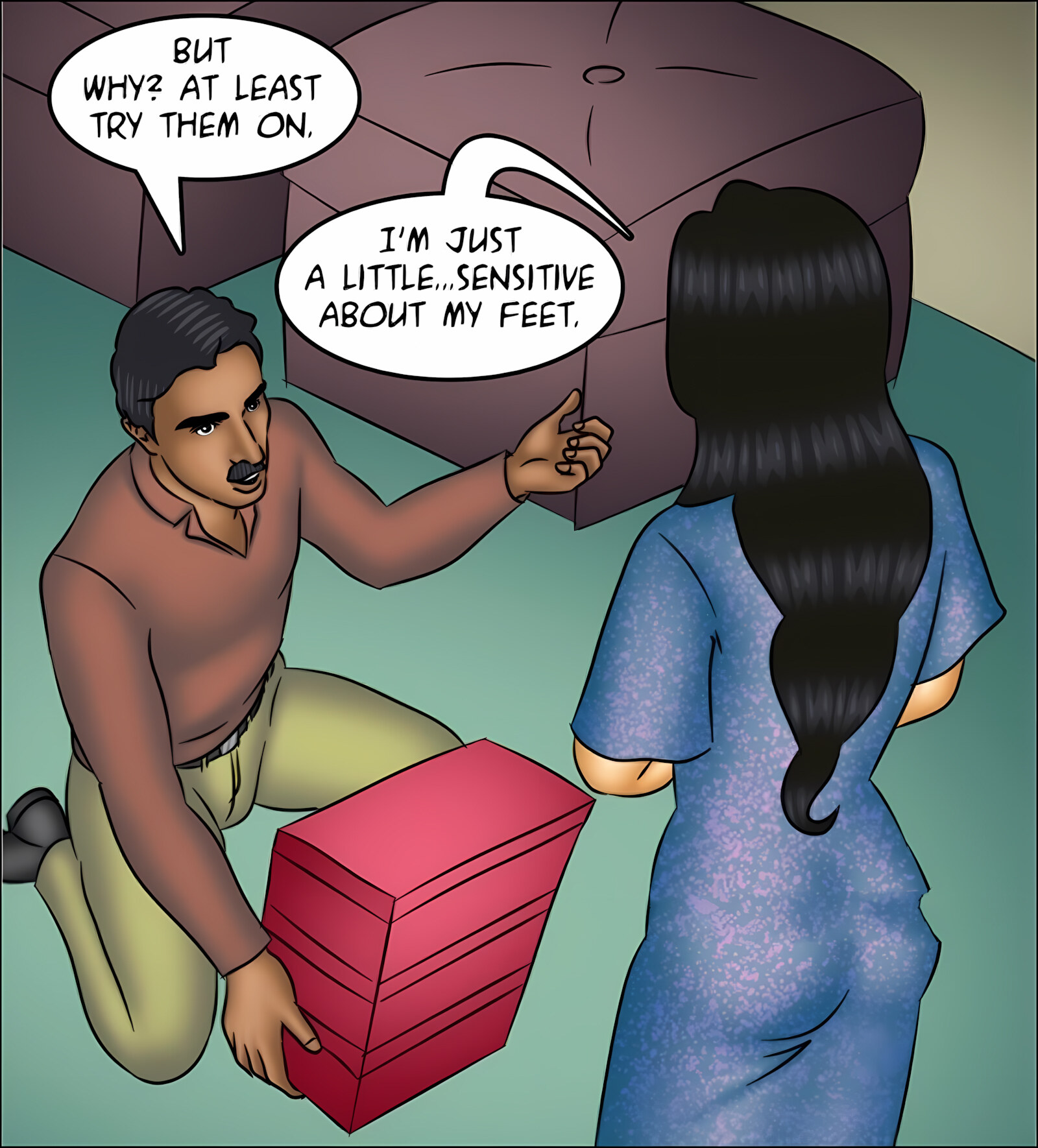 Savita Bhabhi 141-153 [Kirtu], Savita Bhabhi 146 - The Other Shoe Drops, page 53 of 142