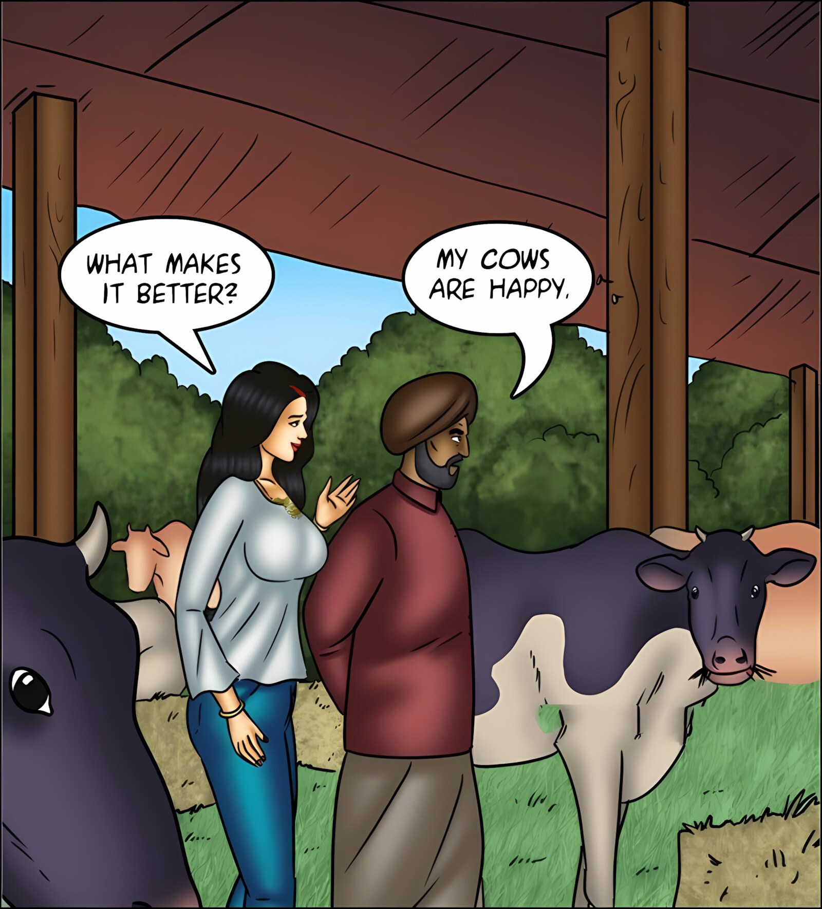Savita Bhabhi 141-153 [Kirtu], Savita Bhabhi 144 - Milking It!, page 45 of 142