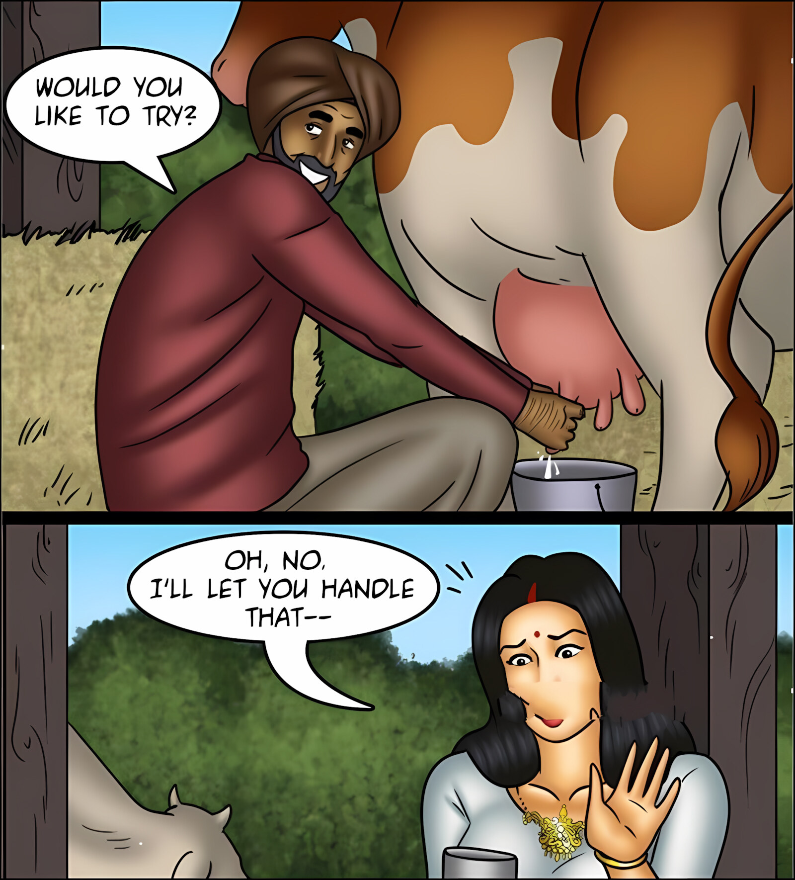 Savita Bhabhi 141-153 [Kirtu], Savita Bhabhi 144 - Milking It!, page 54 of 142