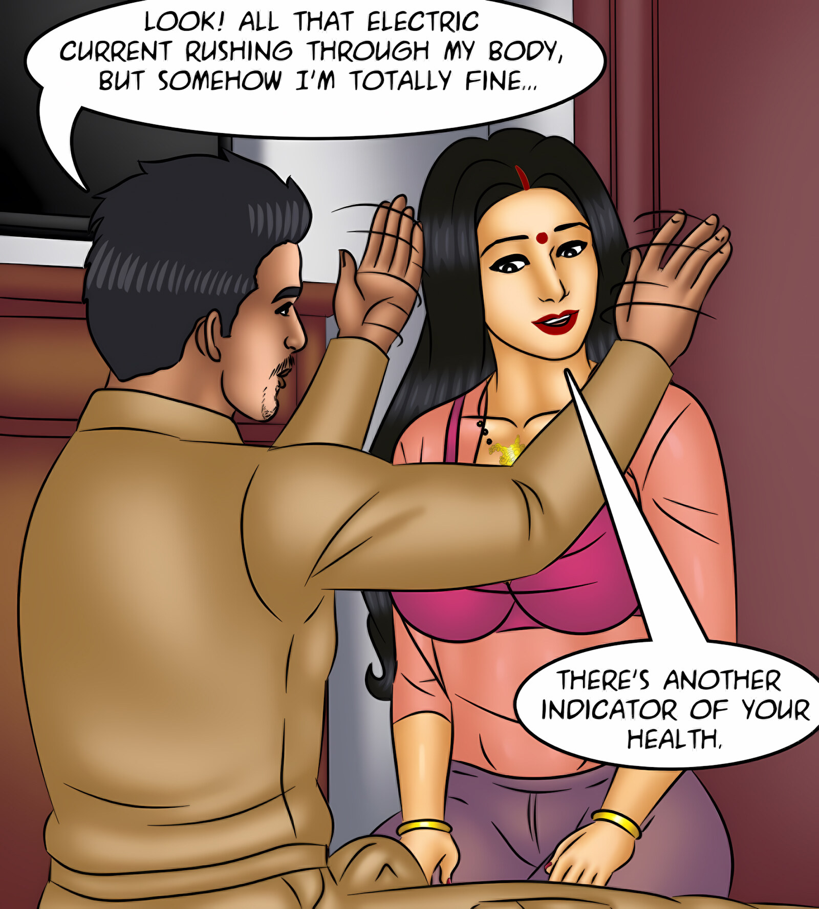 Savita Bhabhi 111-120 [Kirtu], Savita Bhabhi 120 - Mouth to Mouth, page 47 of 143