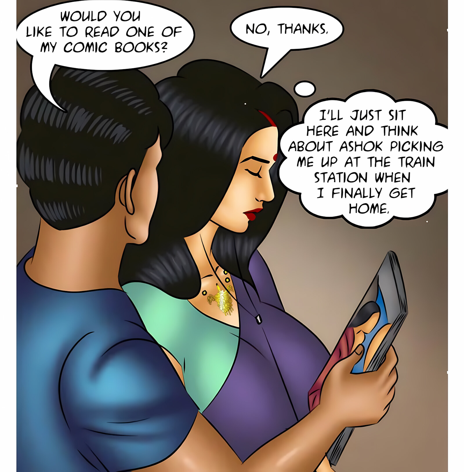 Savita Bhabhi 111-120 [Kirtu], Savita Bhabhi 116 - Night Train, page 56 of 137