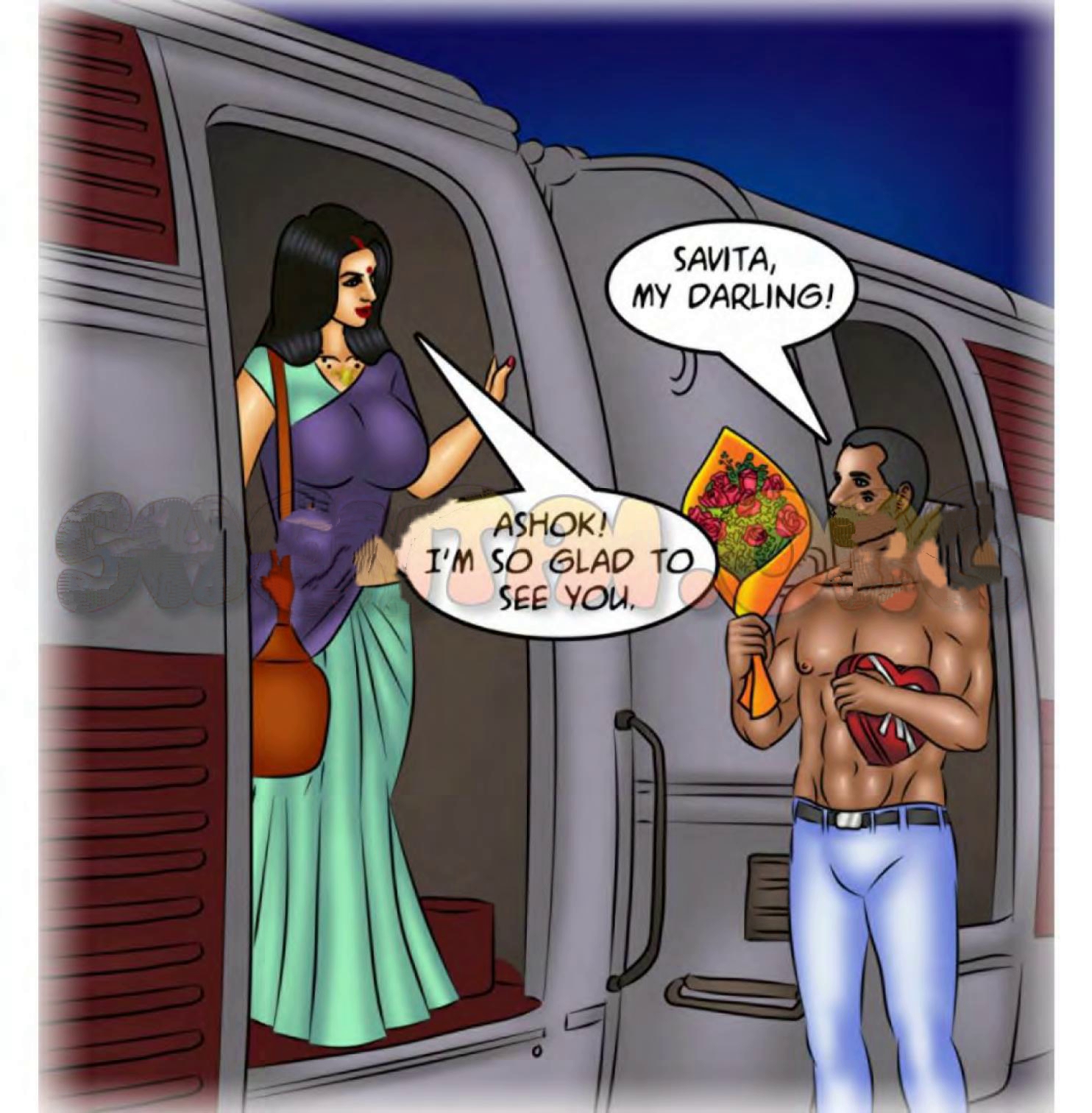 Savita Bhabhi 111-120 [Kirtu], Savita Bhabhi 116 - Night Train, page 57 of 137