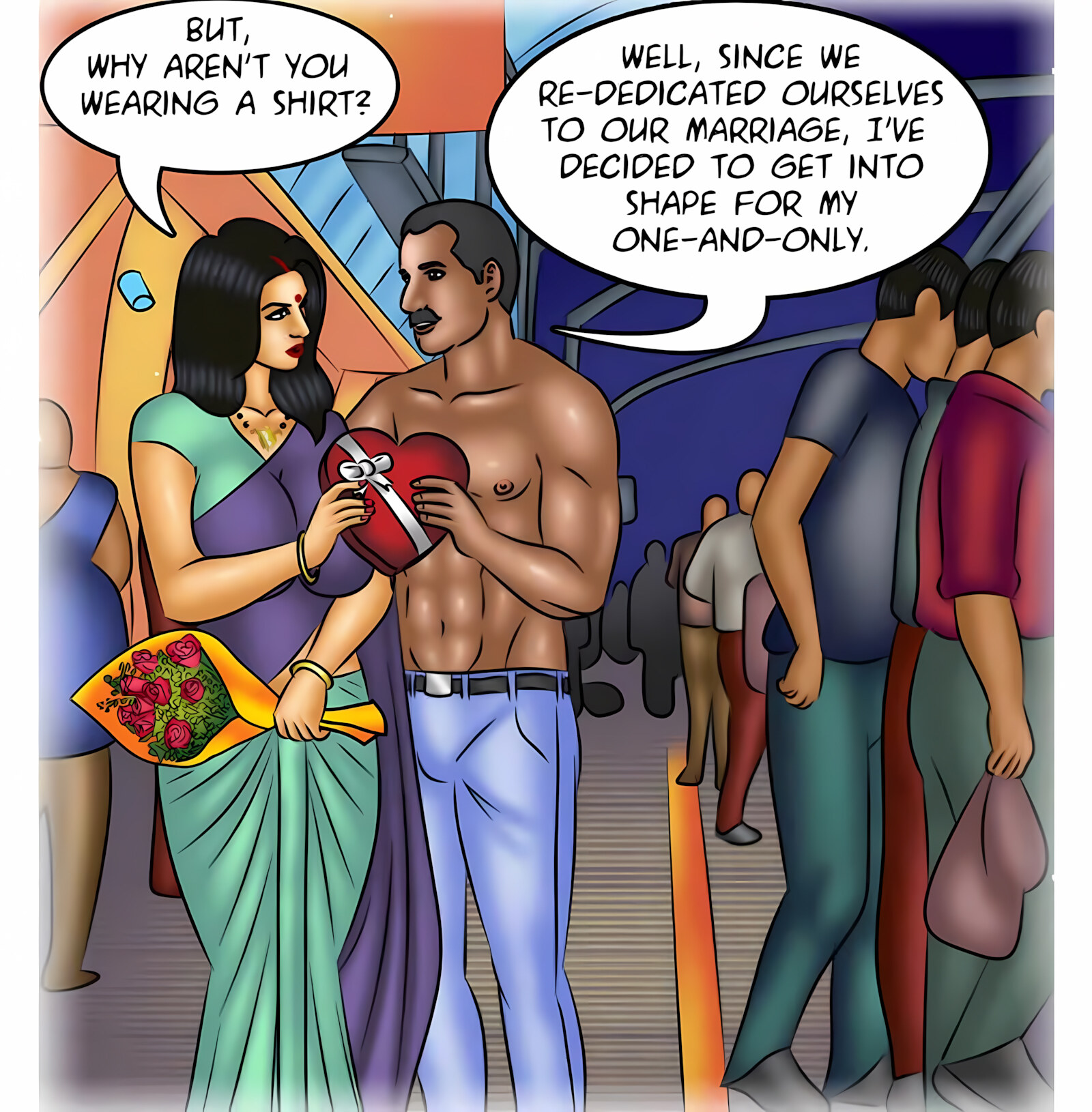 Savita Bhabhi 111-120 [Kirtu], Savita Bhabhi 116 - Night Train, page 58 of 137