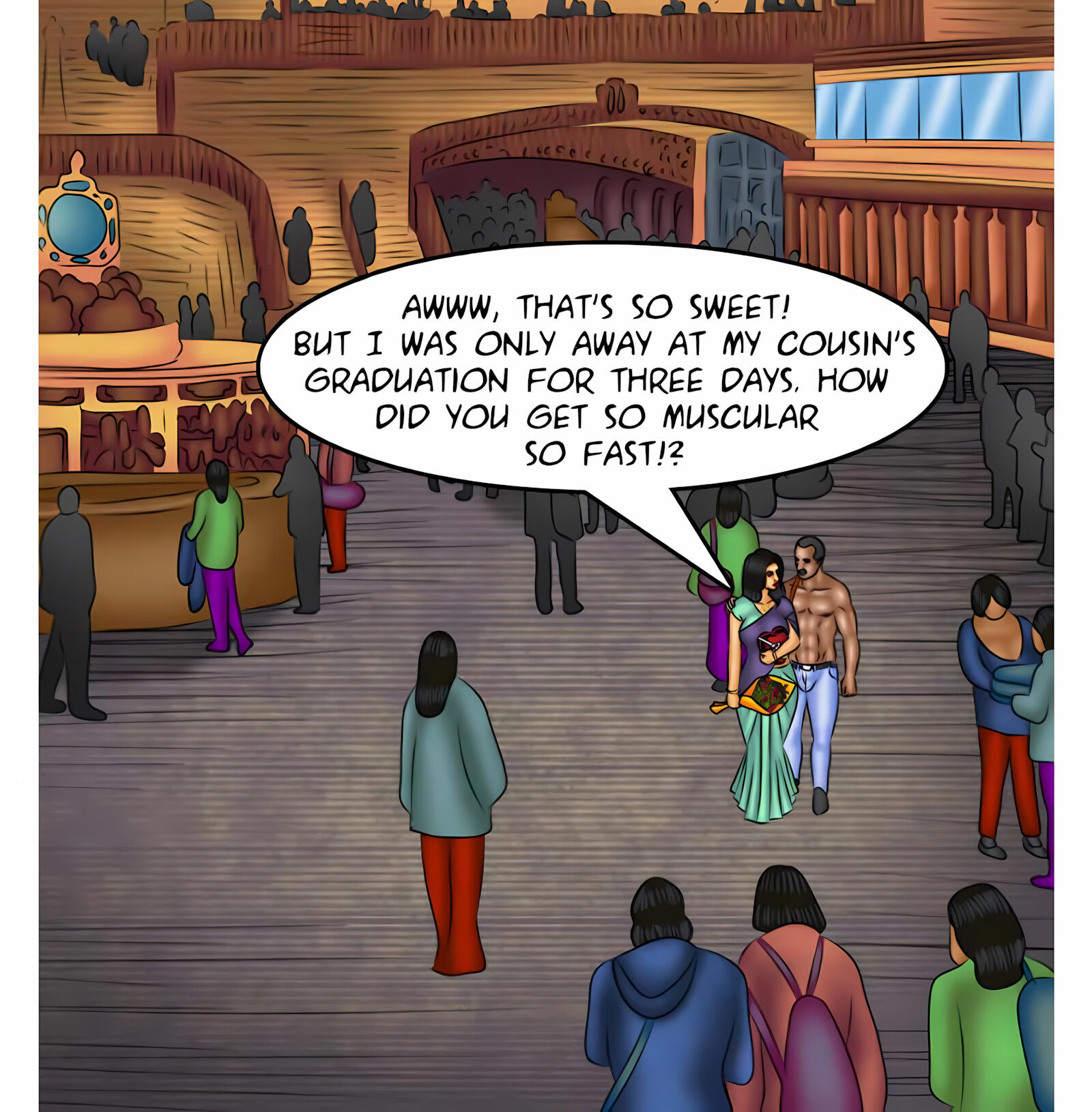 Savita Bhabhi 111-120 [Kirtu], Savita Bhabhi 116 - Night Train, page 59 of 137