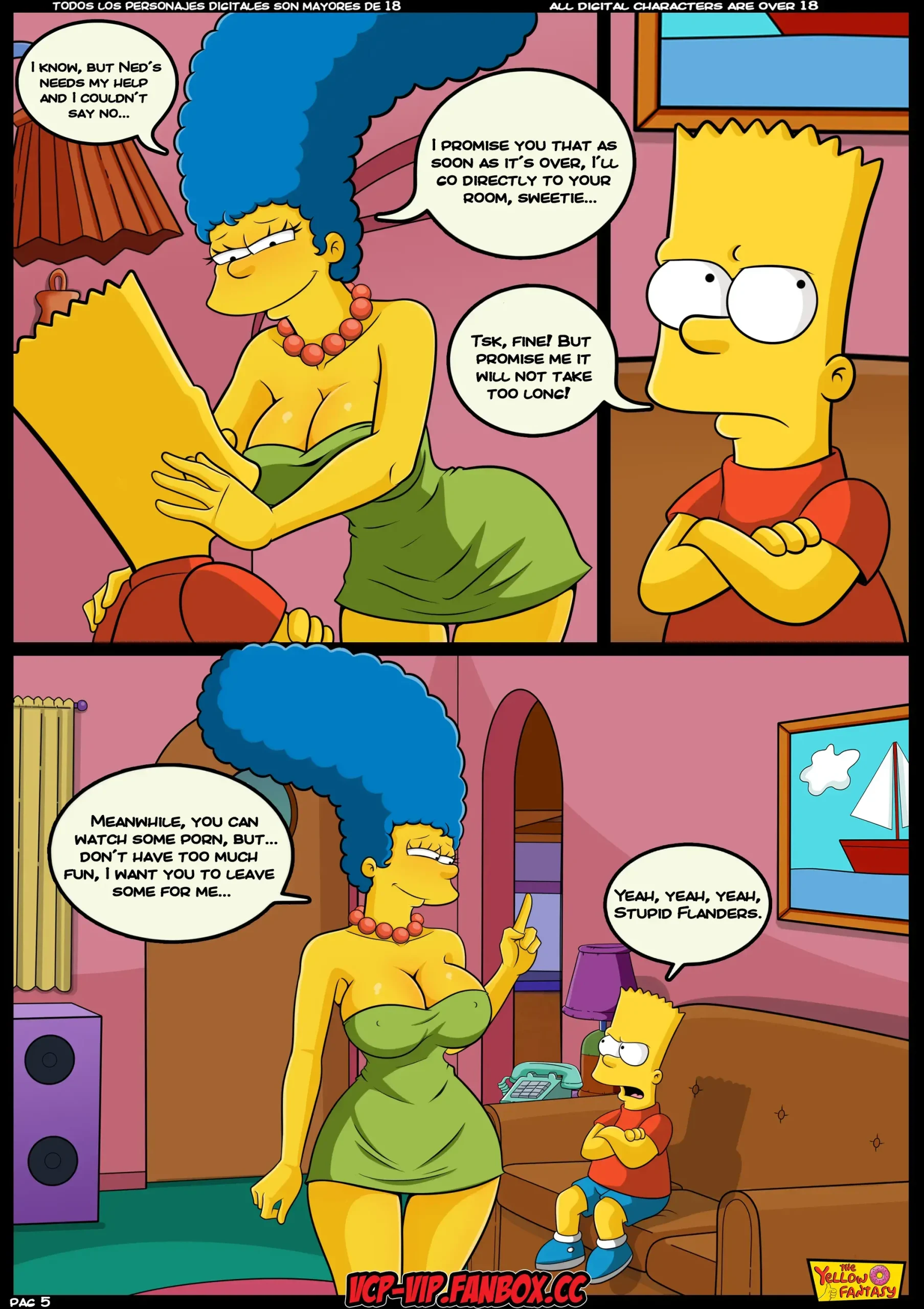 The Yellow Fantasy 4: Babysitting without Babysitting, Babysitting without Babysitting [The Simpsons], page 6 of 41