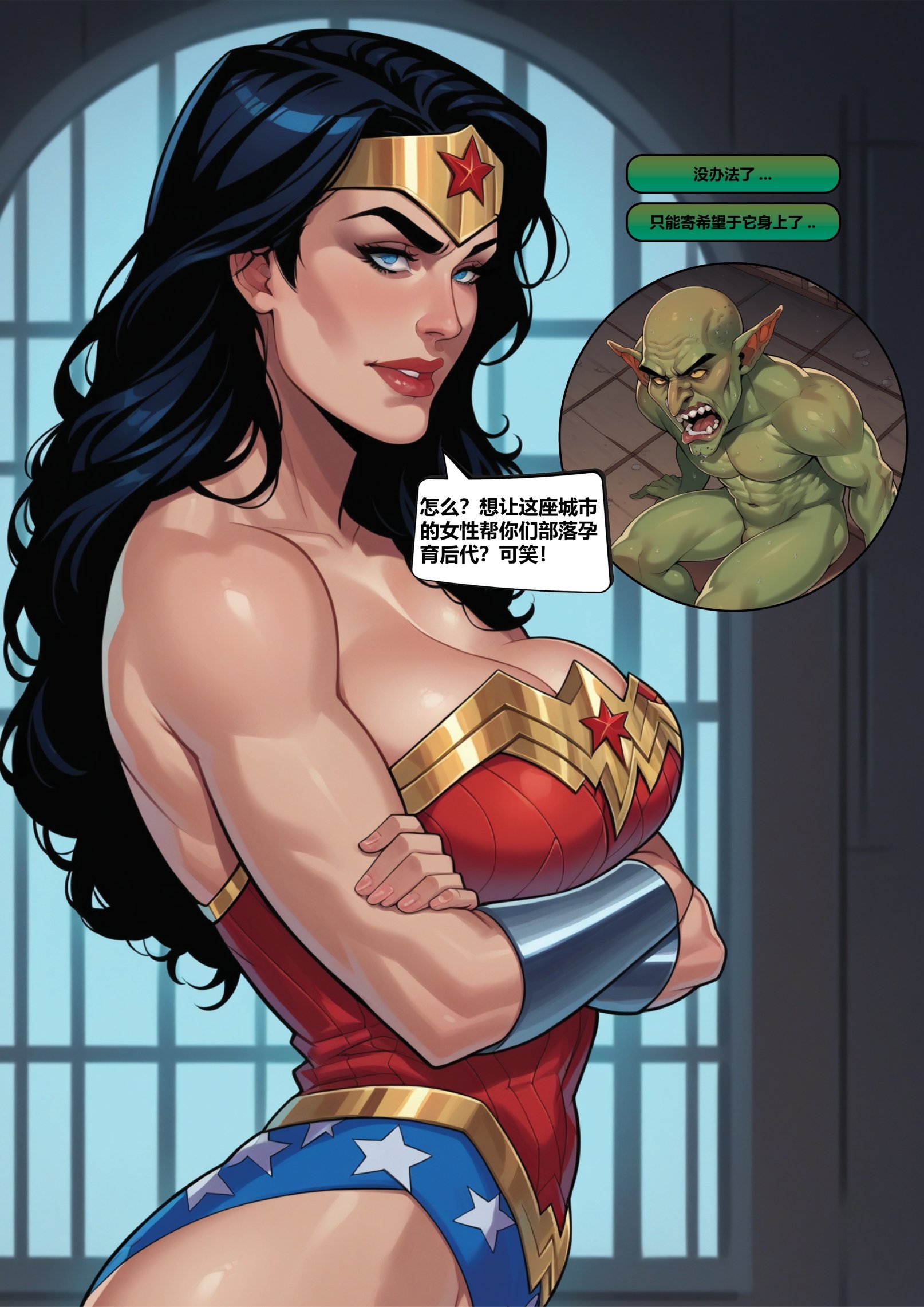 Wonder Woman with Goblins and Robots, 1. Wonder Woman with Goblins and Robots [Grazieeeee Adventure], page 2 of 28