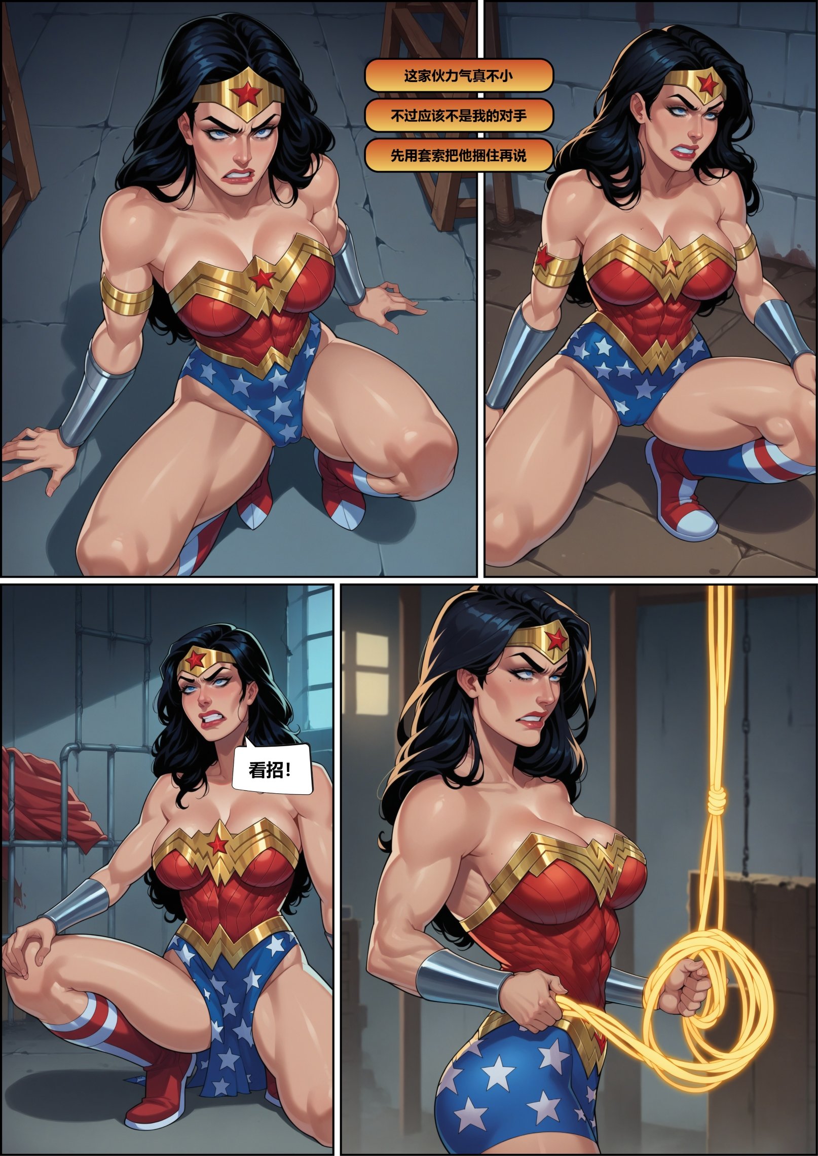Wonder Woman with Goblins and Robots, 1. Wonder Woman with Goblins and Robots [Grazieeeee Adventure], page 6 of 28